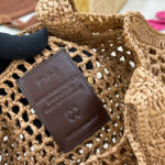 Chloe Summer Banana Tote Bag In Raffia